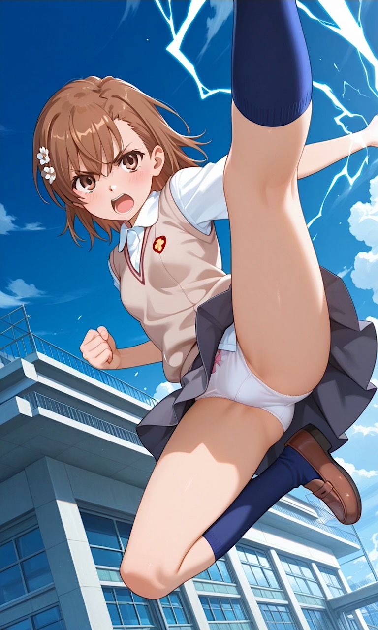 御坂美◯【とあるパンツの丸見屈辱（センシティブ）】 - サンプル画像 10