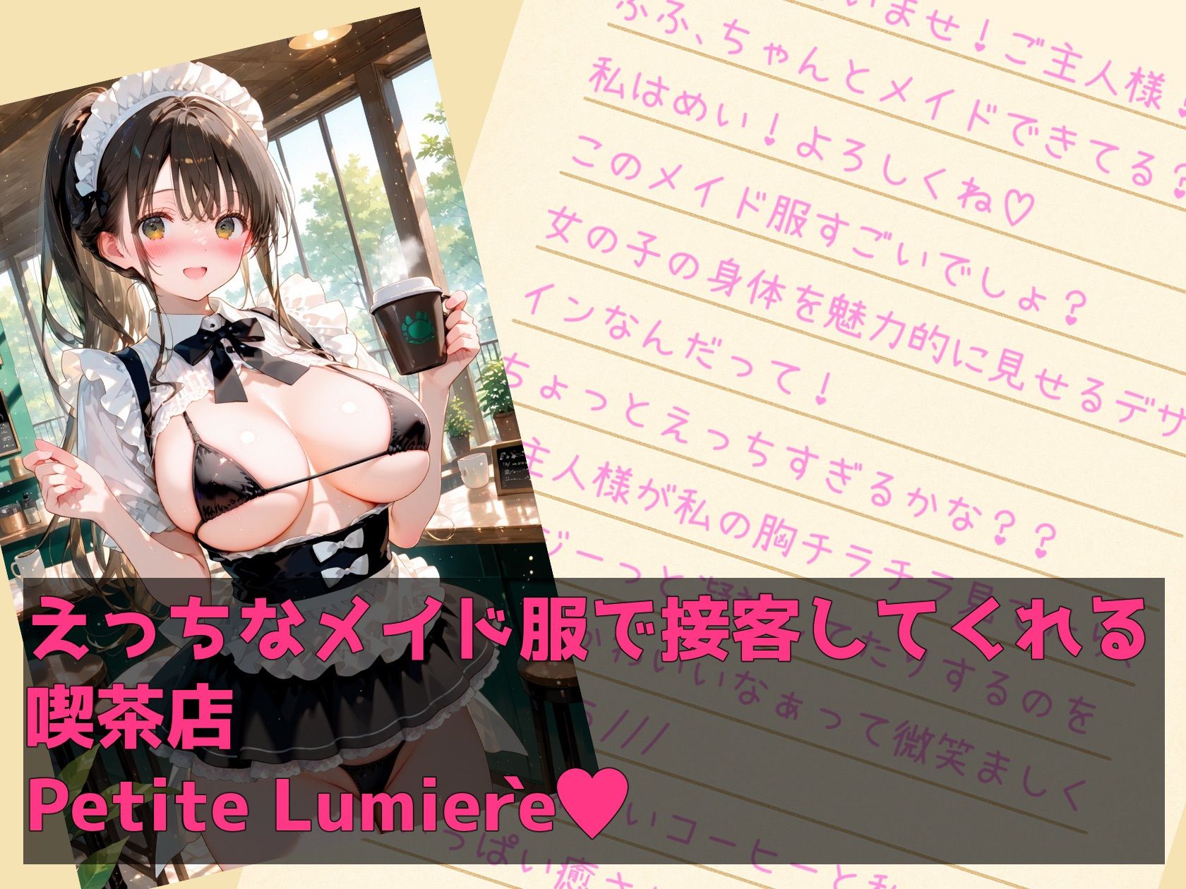 メイドさんのえっちな身体とえっちなメイド服を見ながらコーヒーが飲める喫茶店 - サンプル画像 5