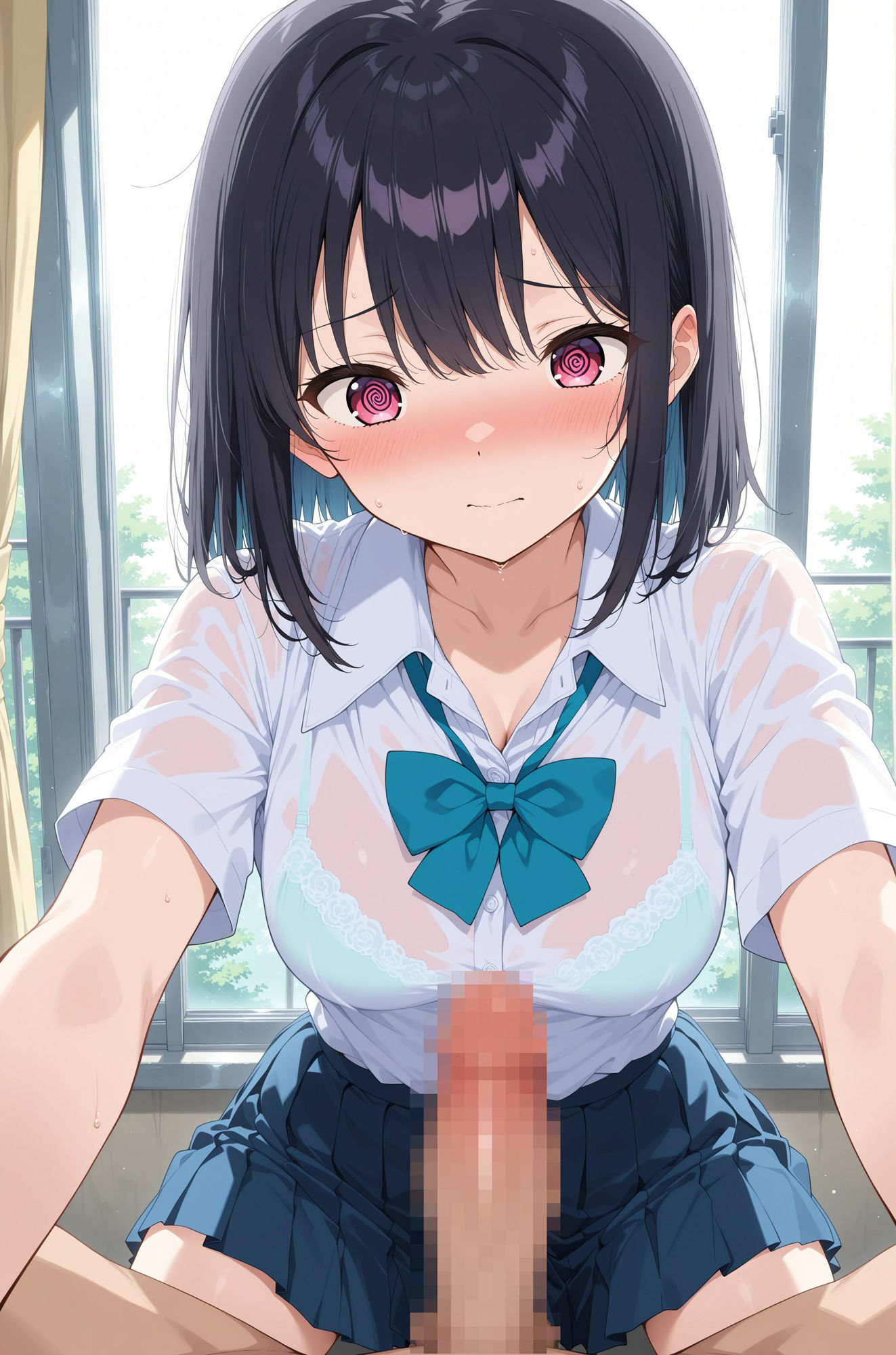 はじめてチ〇コを見た委員長と種付けセックスした - サンプル画像 5