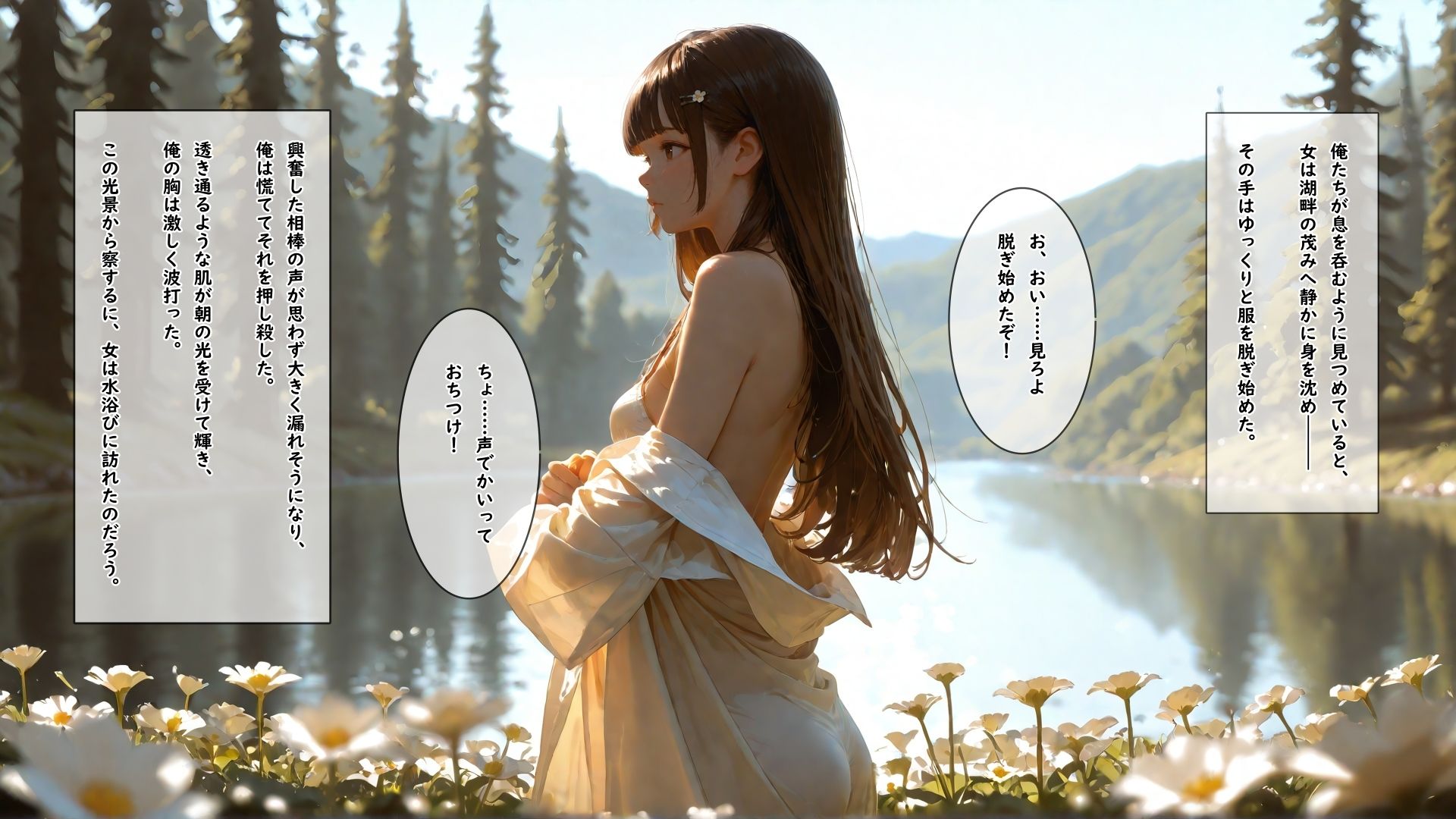 聖なる湖に身体を清めに行ったら待ち構えていた男たちに汚されて何回イってもやめてもらえない女の子 - サンプル画像 3