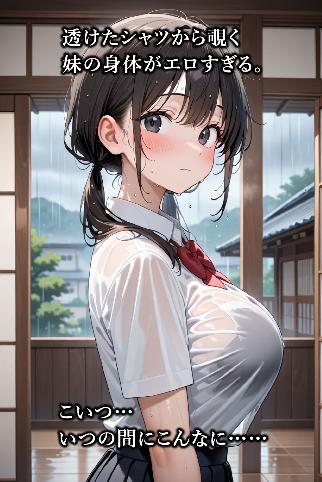 雨宿り妹 びしょ濡れ中 - サンプル画像 3