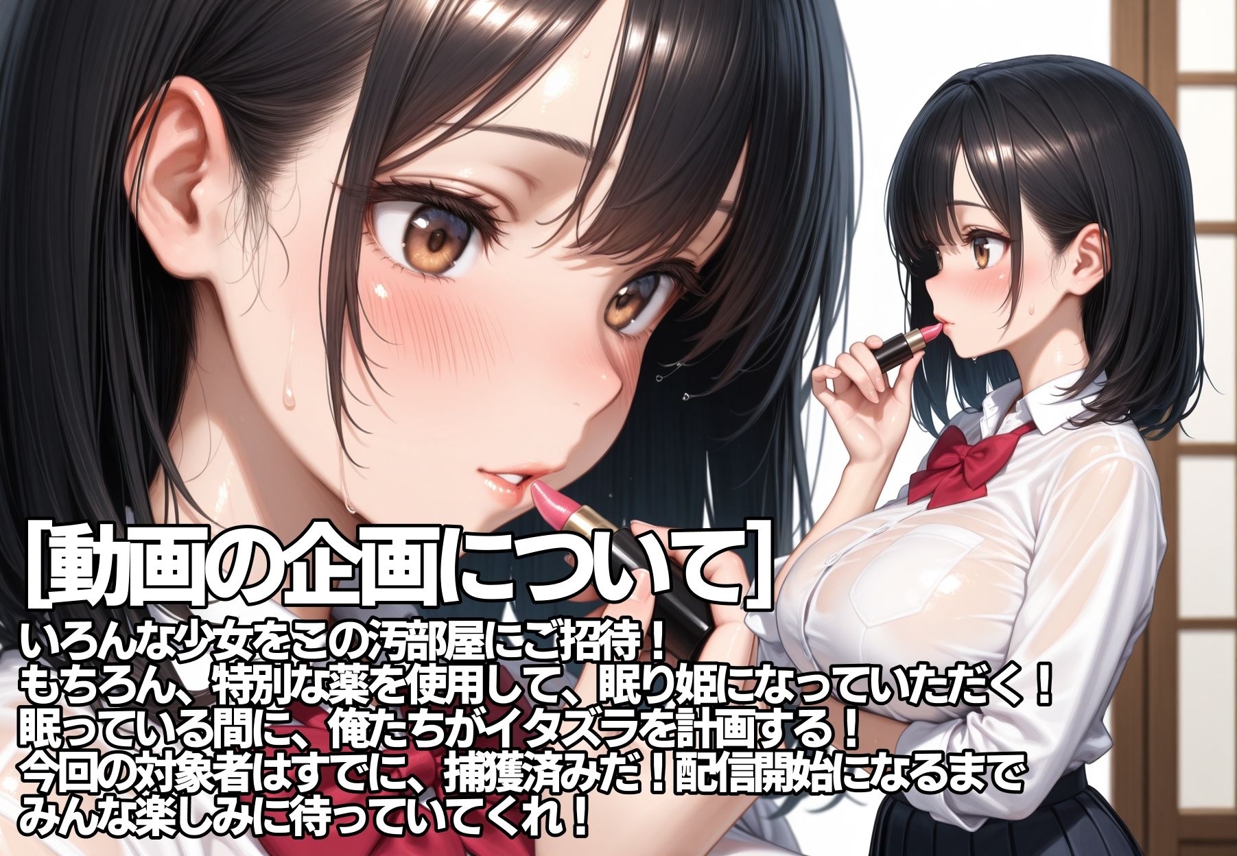 強●生配信［ライブ配信予定］汚部屋でJ●を睡眠姦 - サンプル画像 3