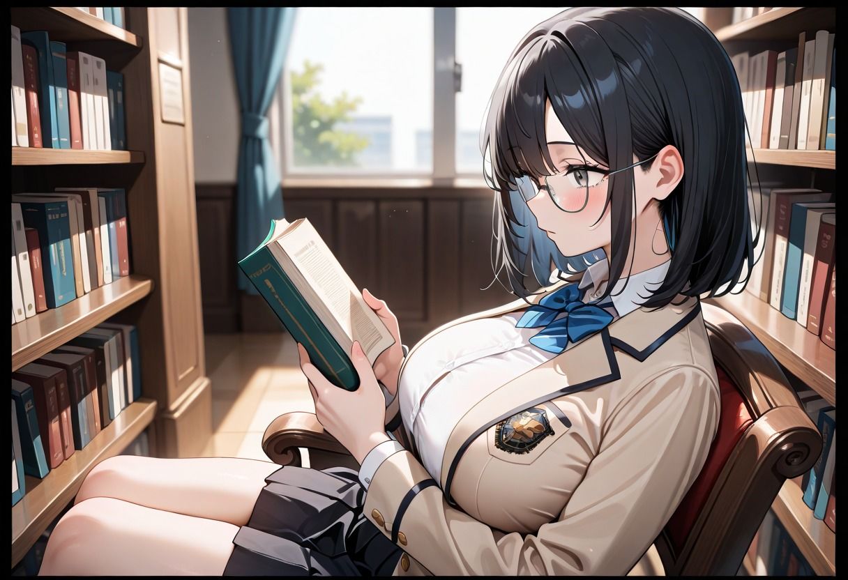 図書委員長 秘密の種付け - サンプル画像 1