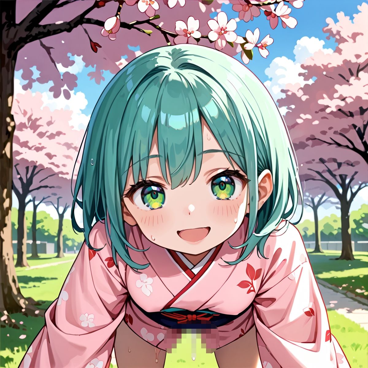 昼桜のもと、不意に帯がほどける予感？page.3 - サンプル画像 3