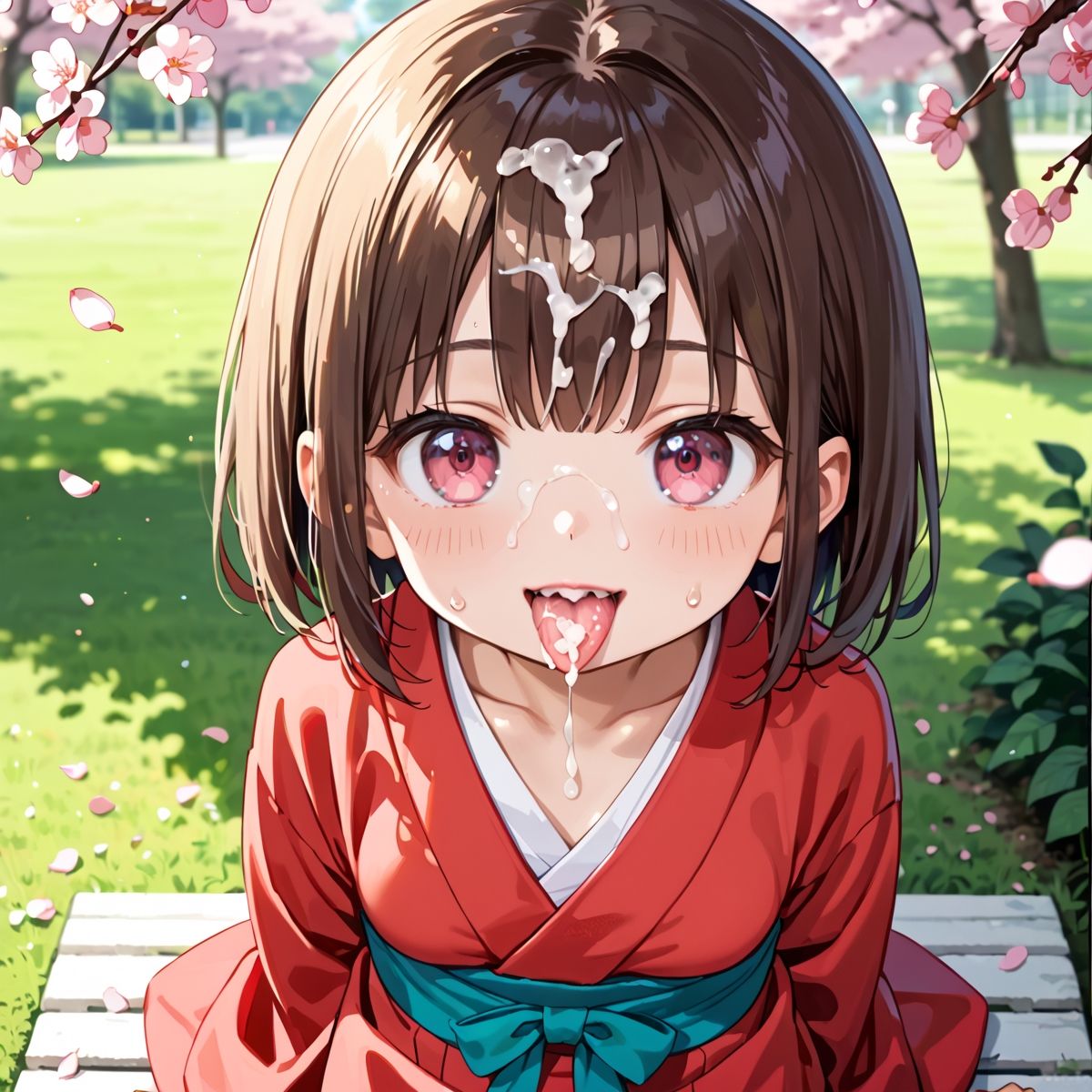 昼桜のもと、不意に帯がほどける予感？page.7 - サンプル画像 1