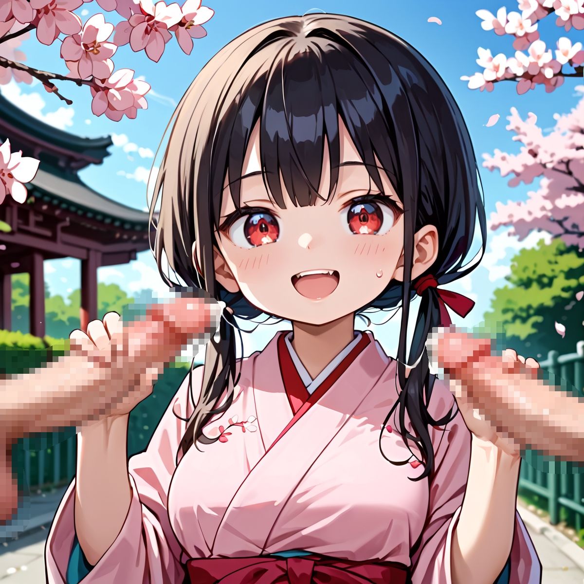 昼桜のもと、不意に帯がほどける予感？page.8 - サンプル画像 3