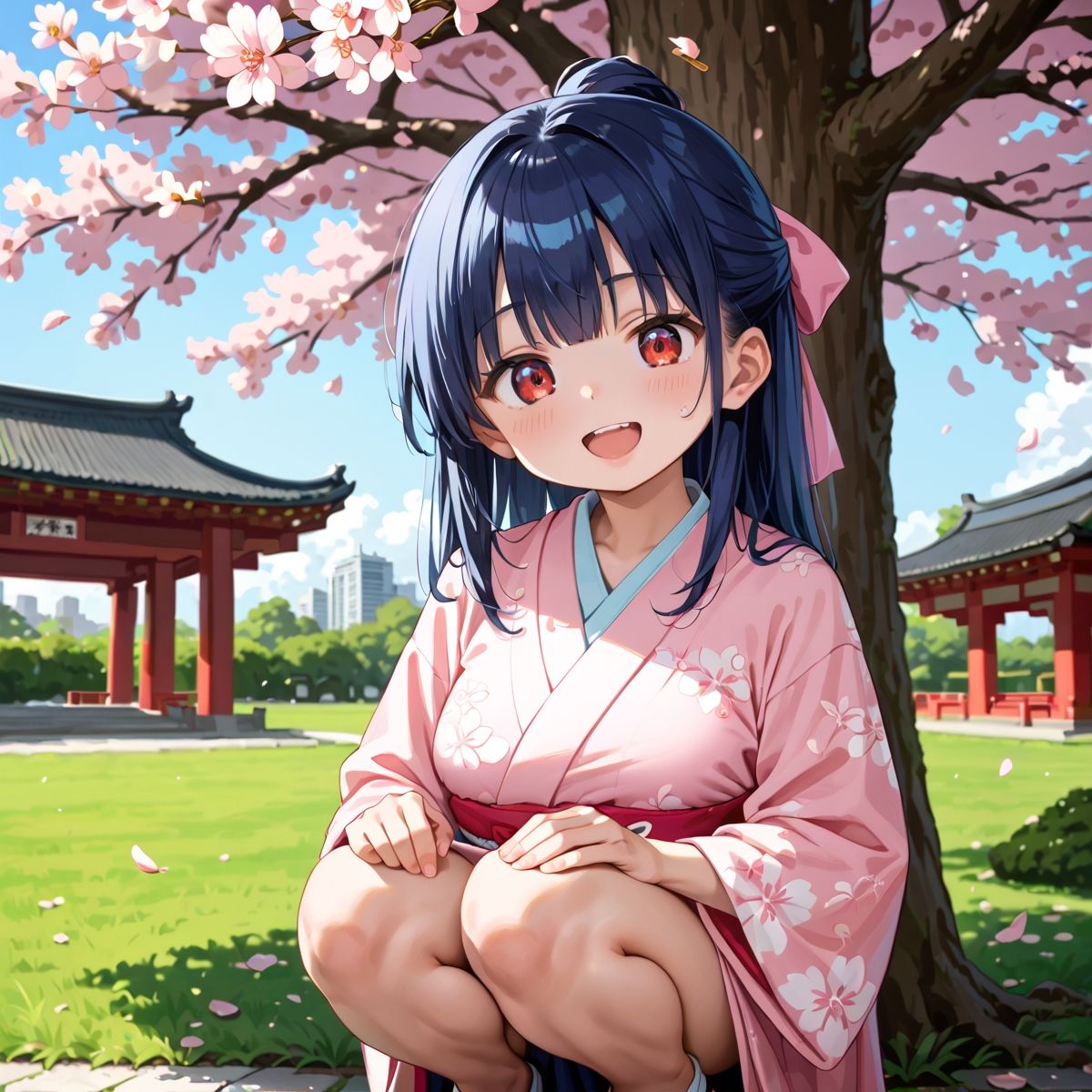 昼桜のもと、不意に帯がほどける予感？page.8 - サンプル画像 4