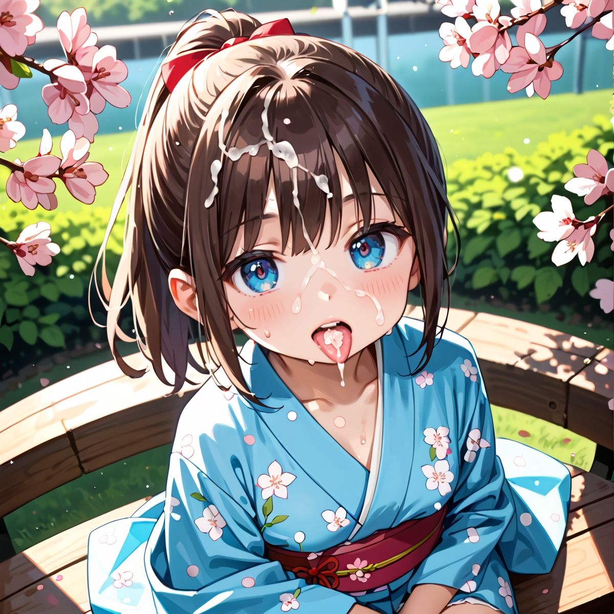 昼桜のもと、不意に帯がほどける予感？page.10 - サンプル画像 3