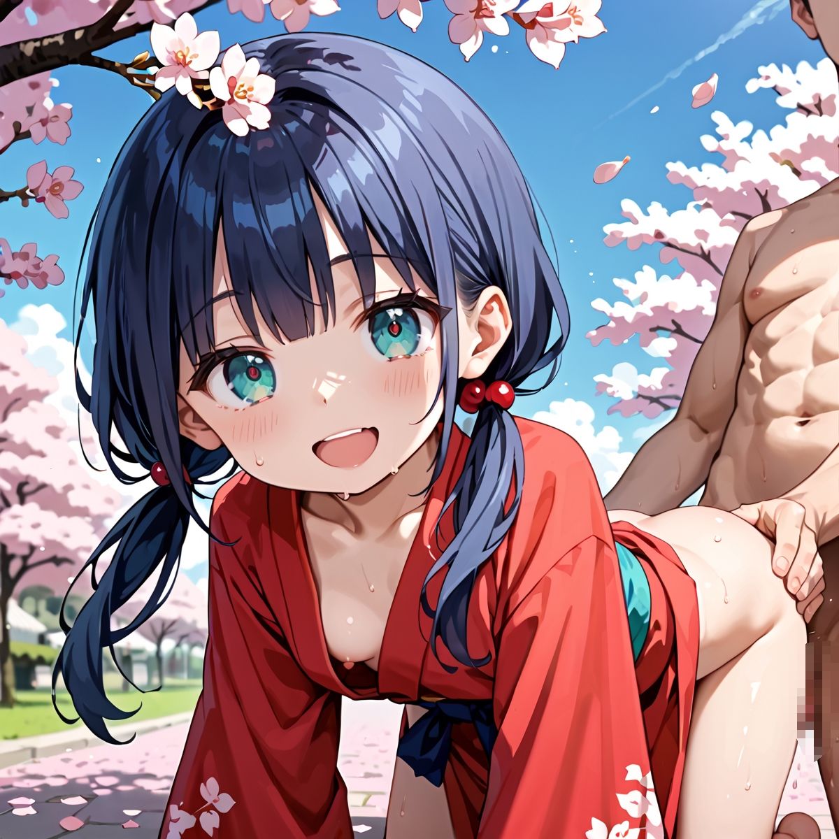 昼桜のもと、不意に帯がほどける予感？page.11 - サンプル画像 4