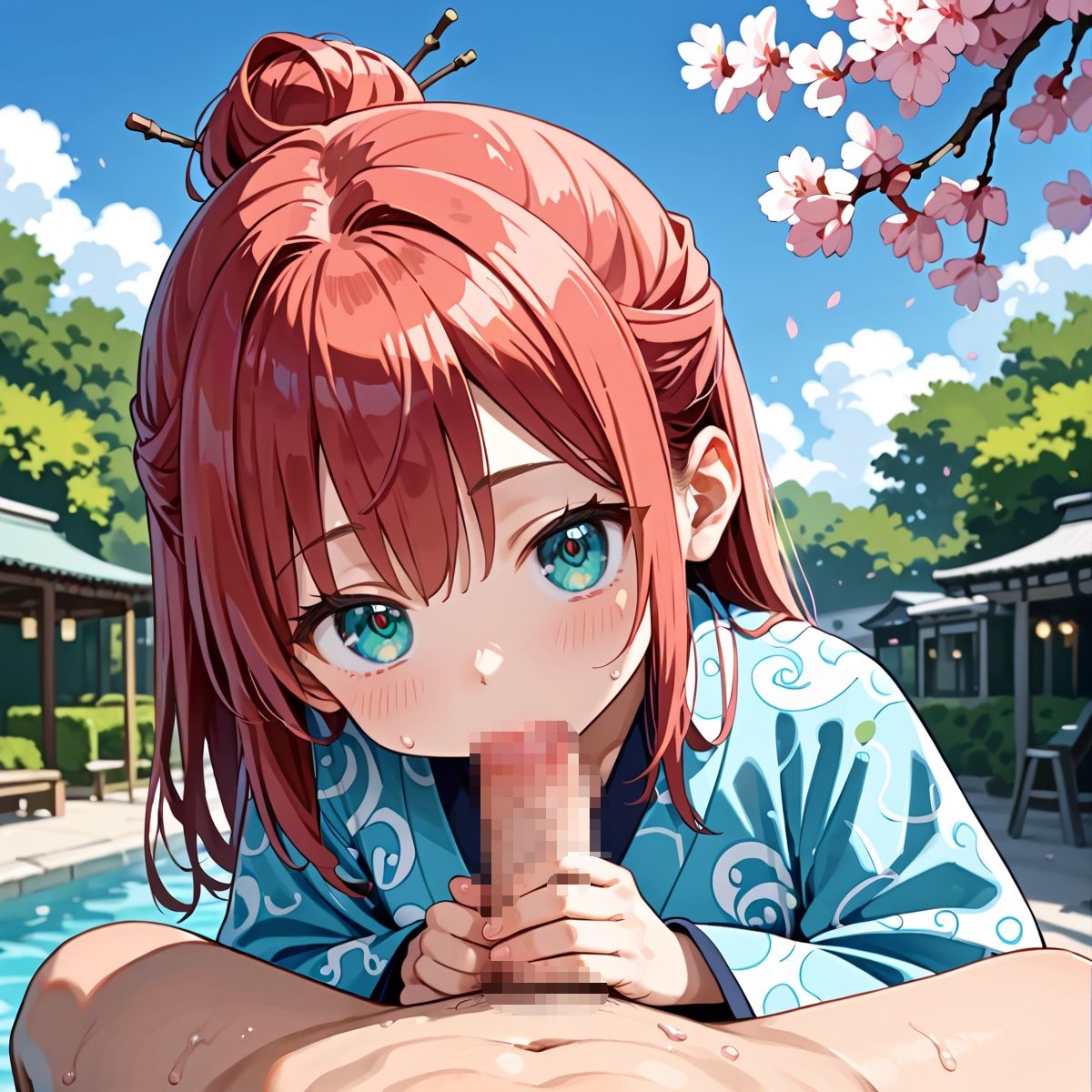 昼桜のもと、不意に帯がほどける予感？page.12 - サンプル画像 5