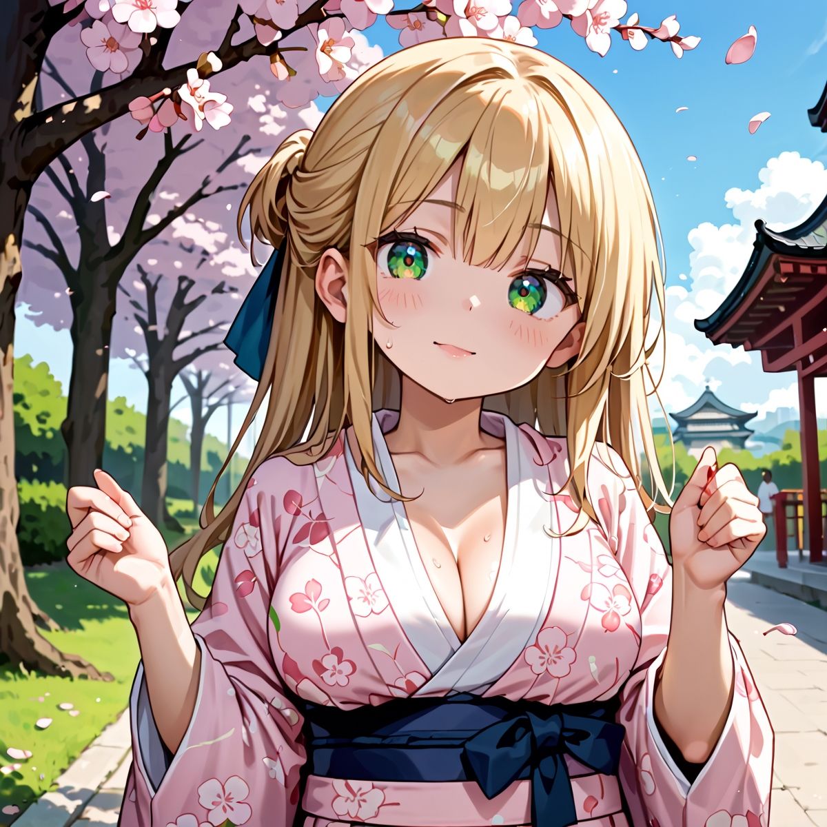 昼桜のもと、不意に帯がほどける予感？page.13 - サンプル画像 5