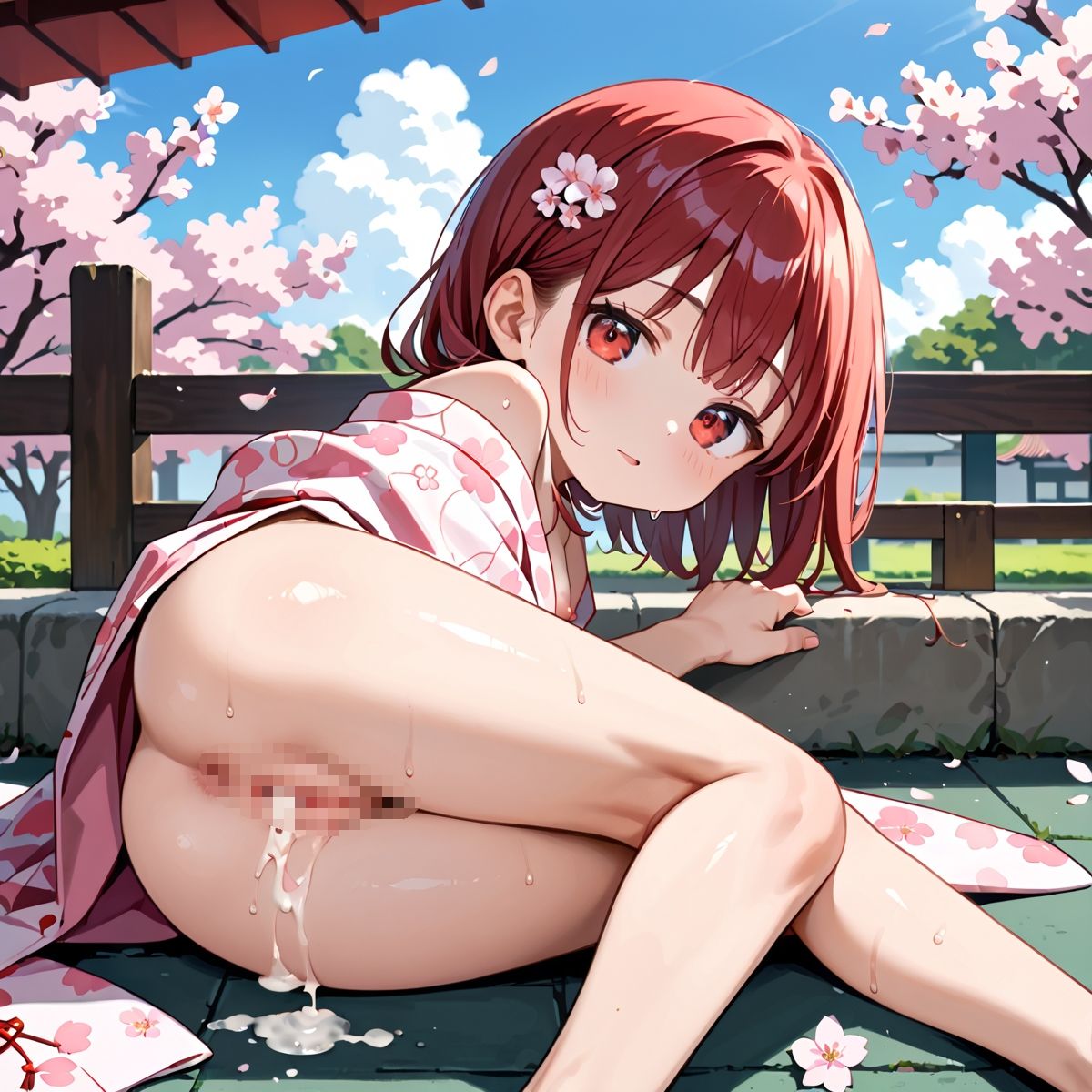 昼桜のもと、不意に帯がほどける予感？page.14 - サンプル画像 3