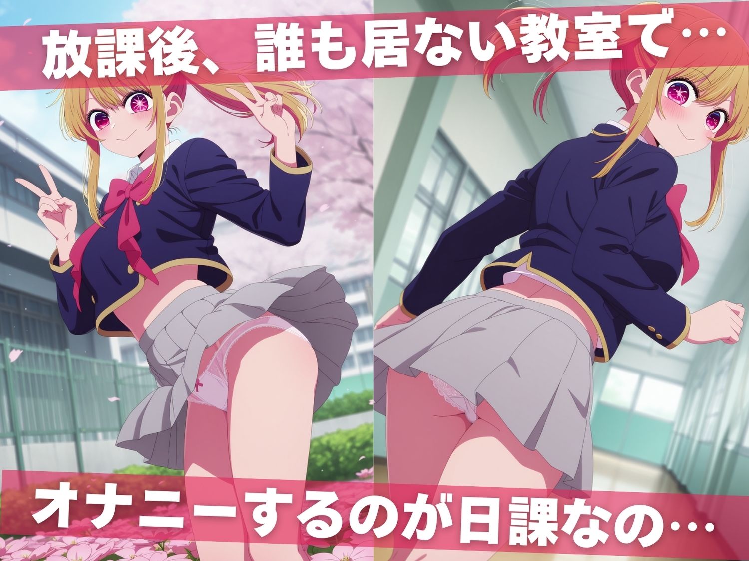 オナニー覗かれ、寝取られて  推●の子 〜 学校編 〜 おじさんに暴かれた秘密 - サンプル画像 1