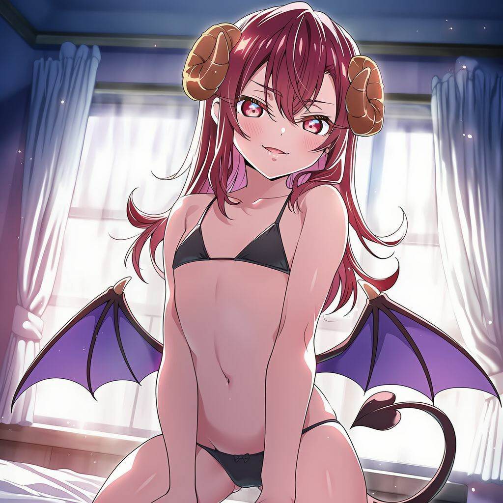 なぜか召喚されたサキュバスはキスをすると発育していく_出会い編 - サンプル画像 1