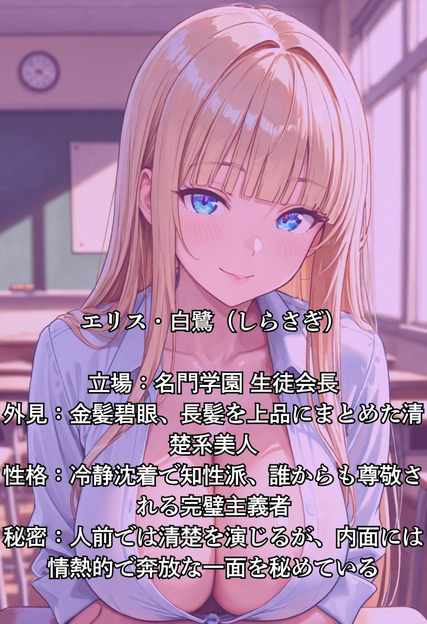 清楚な金髪生徒会長の裏の顔は俺だけが知っている件 - サンプル画像 1