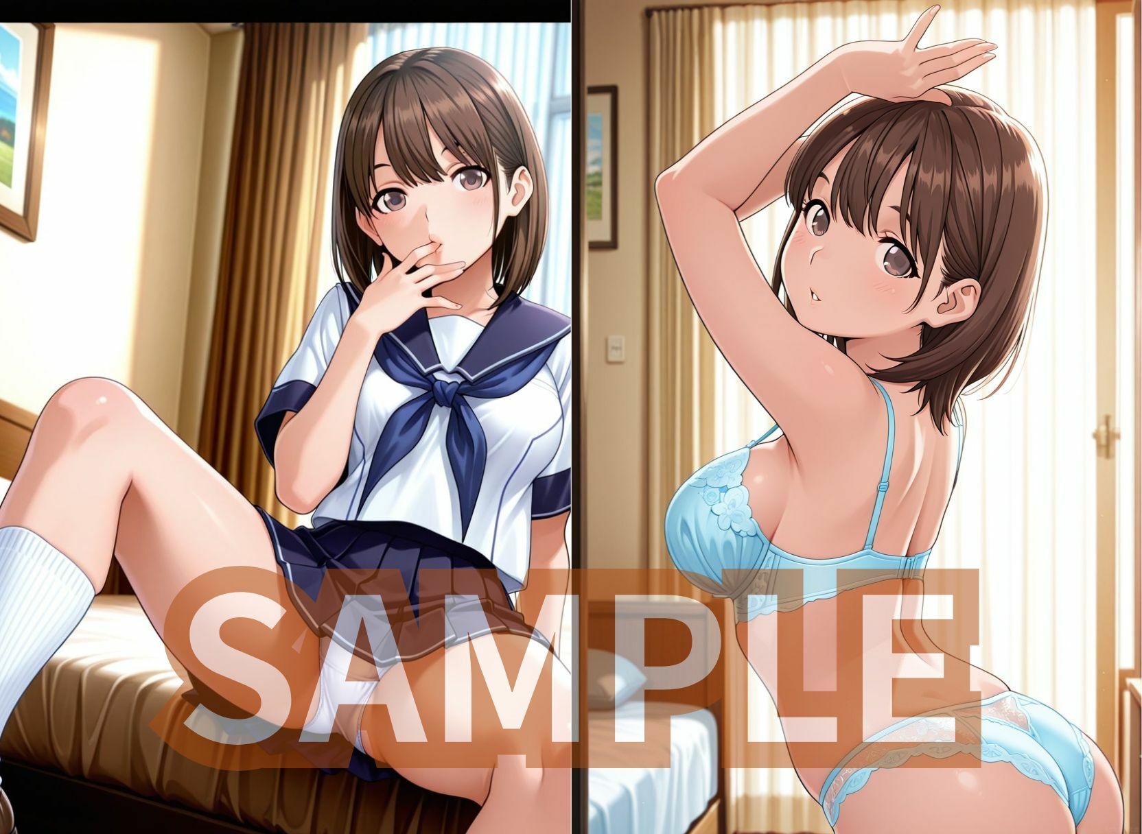 ラブプラ○の彼女3人がマイクロビキニでさそってくる - サンプル画像 5