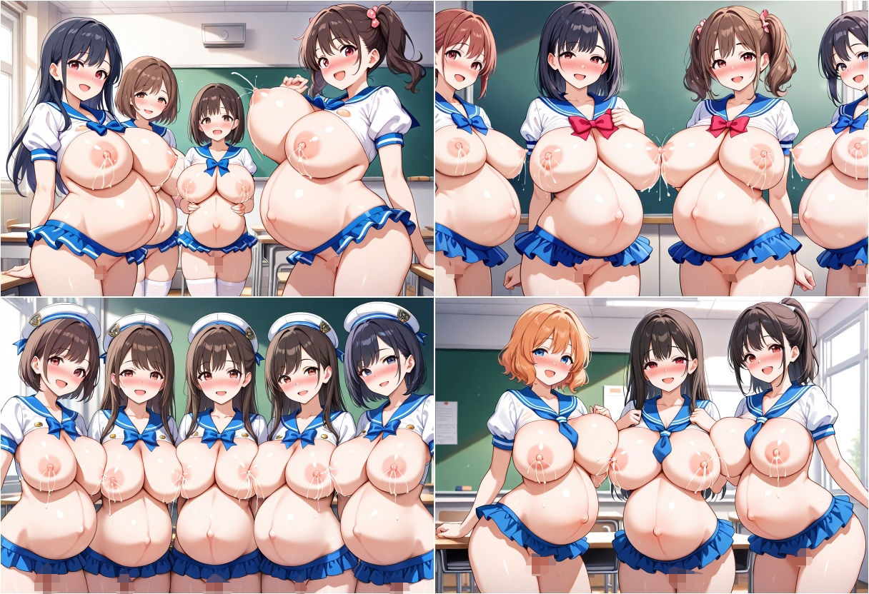 淫らすぎて孕んじゃったおっぱい丸出しノーパンJK - サンプル画像 5
