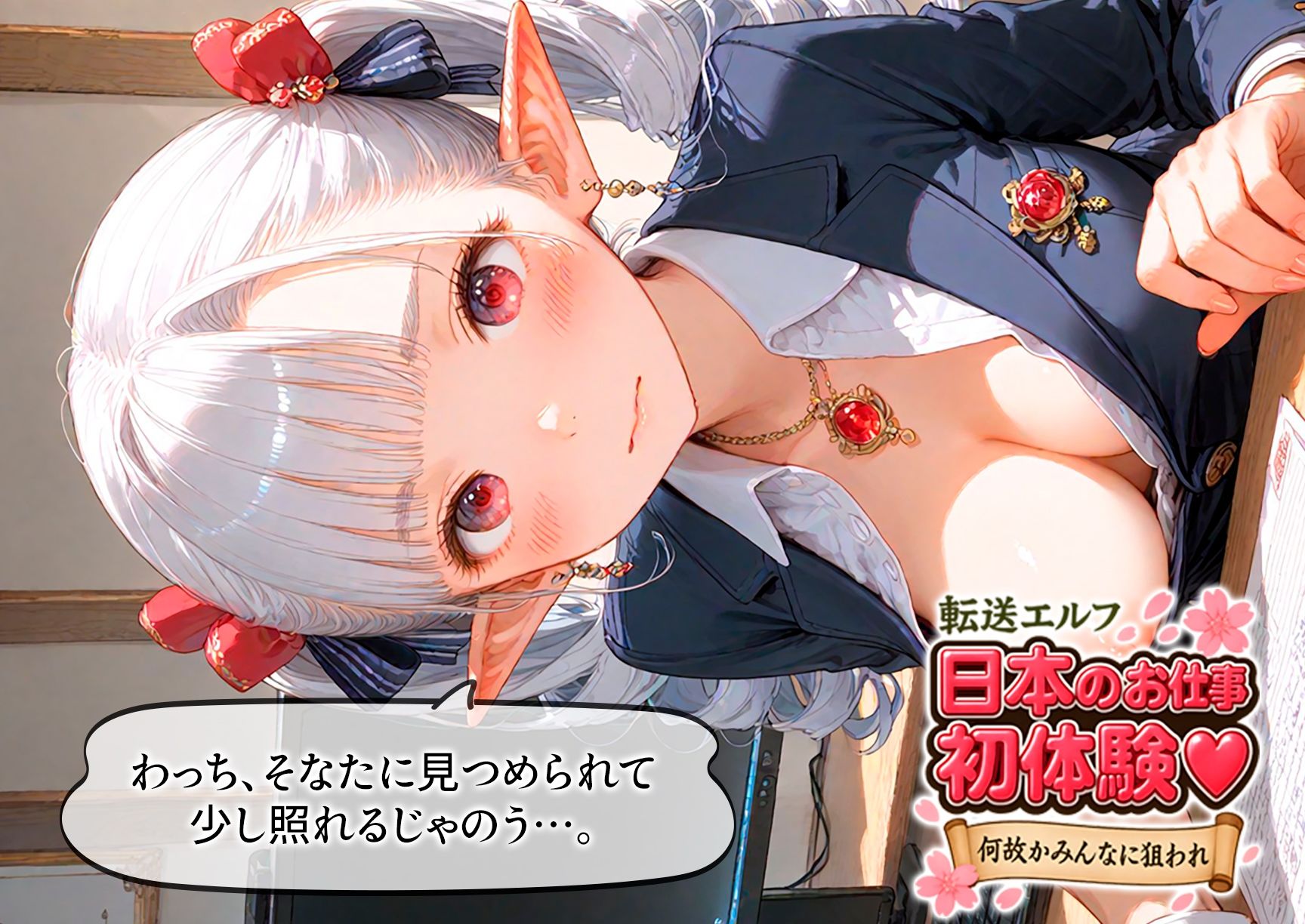転送エルフ 日本のお仕事 初体験（ハート） 〜何故かみんなに狙われる〜 - サンプル画像 2