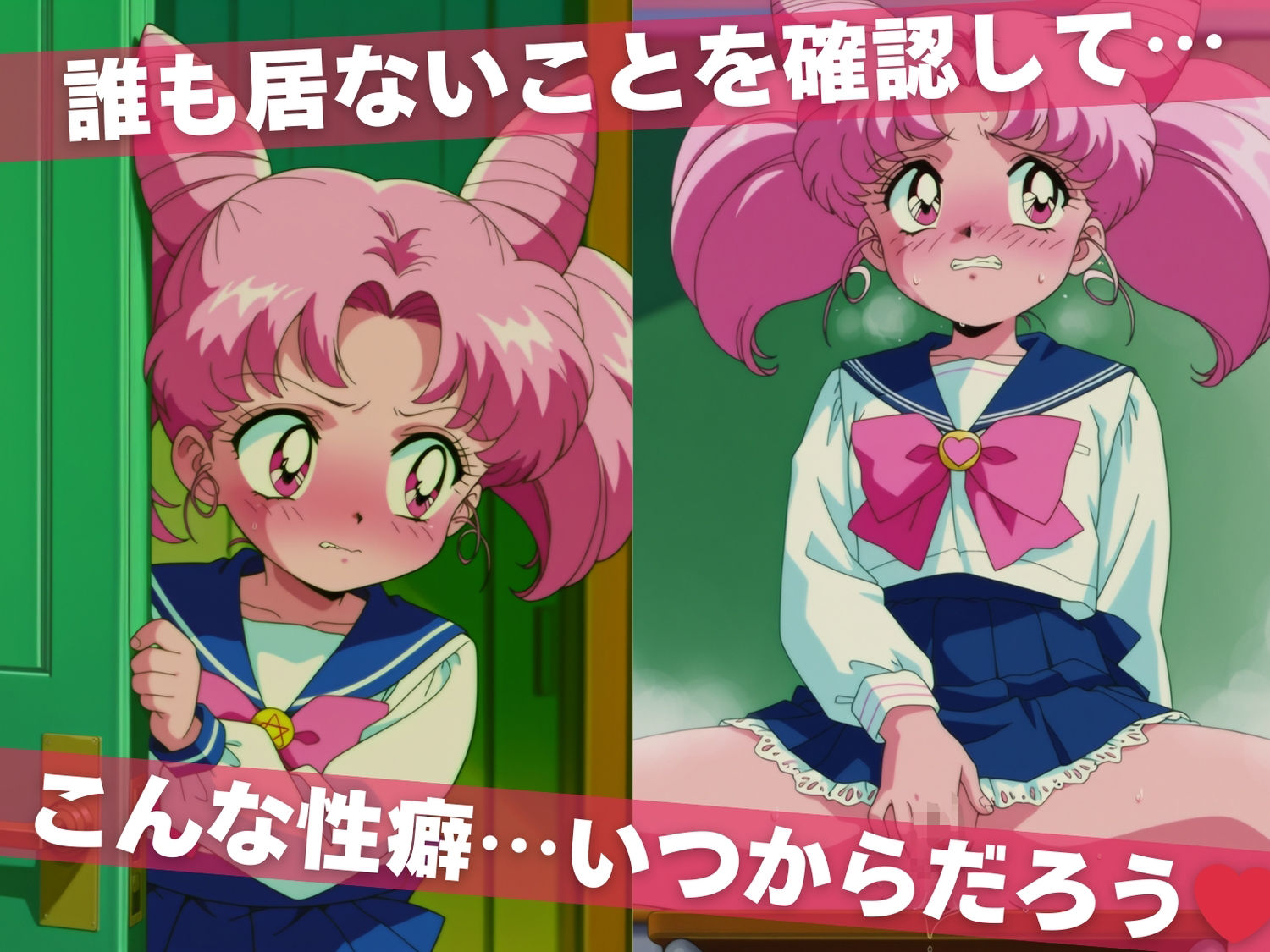 オナニー覗かれ、寝取られて  セーラ●ムーン（vol.2） 〜 学校編 〜 おじさんに暴かれた秘密 - サンプル画像 2