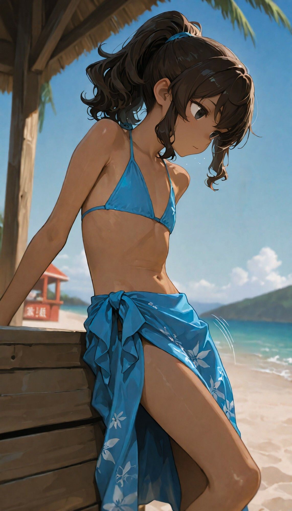 ついてる娘 南の島 - サンプル画像 1