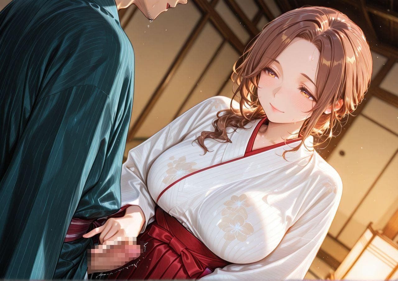 巫女のヒメゴト -神前で舞う静謐の熟女- - サンプル画像 1