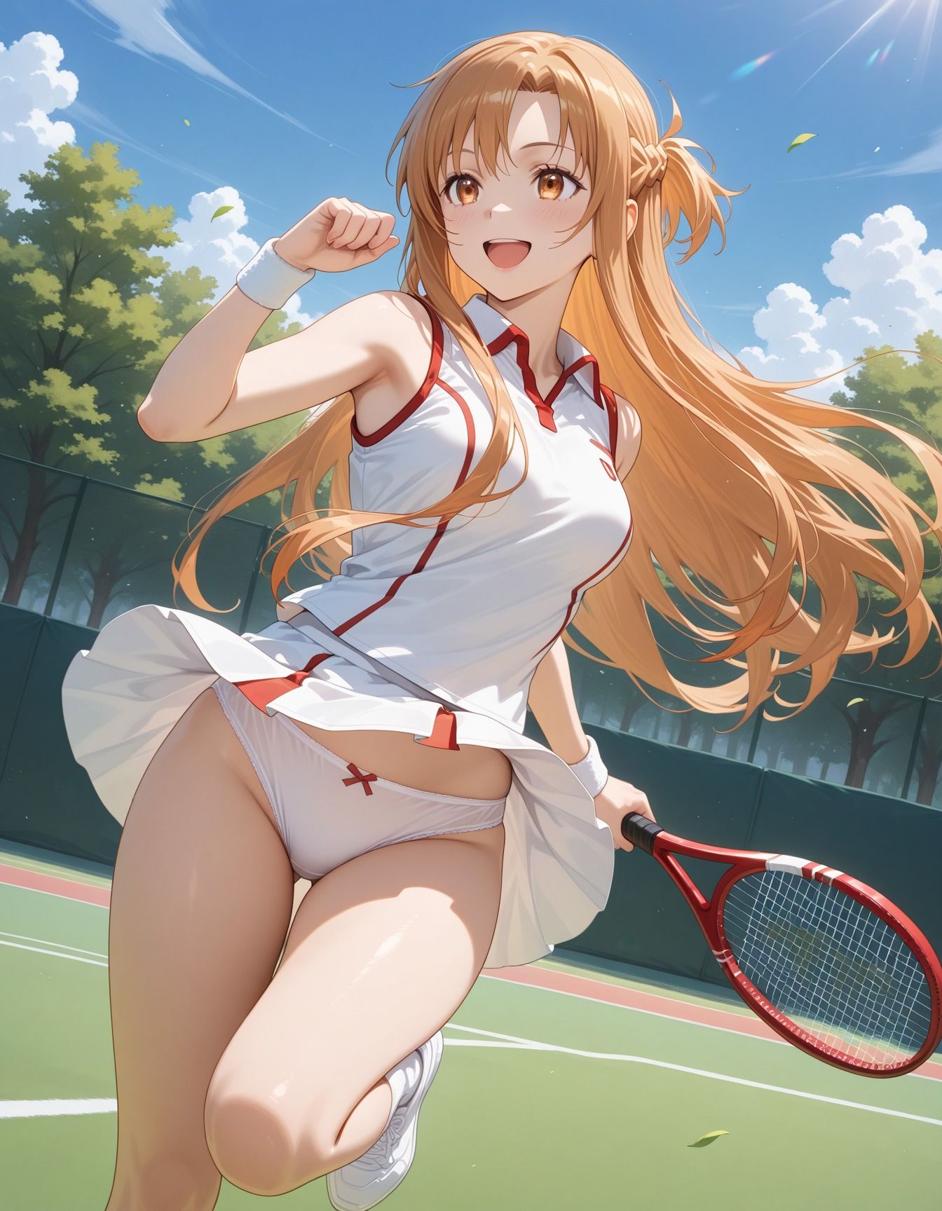 キモデブ達に輪●されたテニス少女 - サンプル画像 1