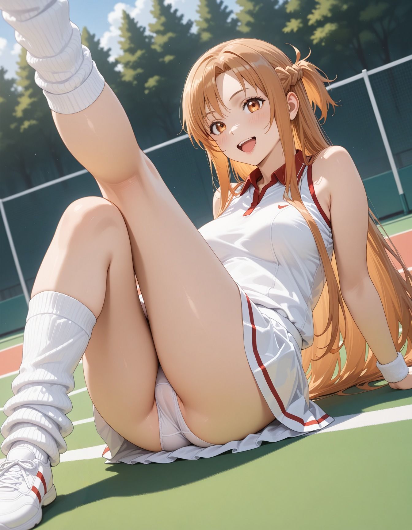 キモデブ達に輪●されたテニス少女 - サンプル画像 2