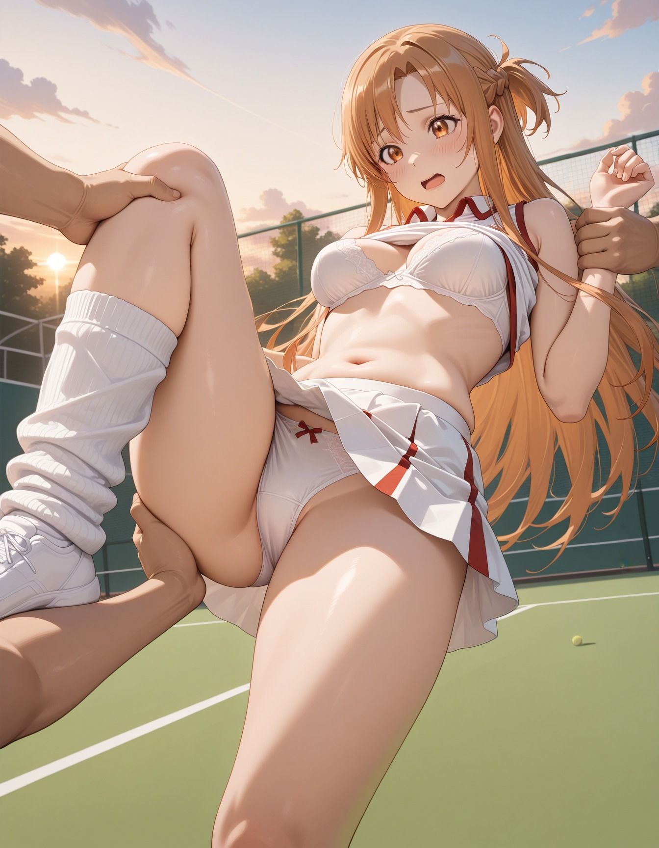 キモデブ達に輪●されたテニス少女 - サンプル画像 4