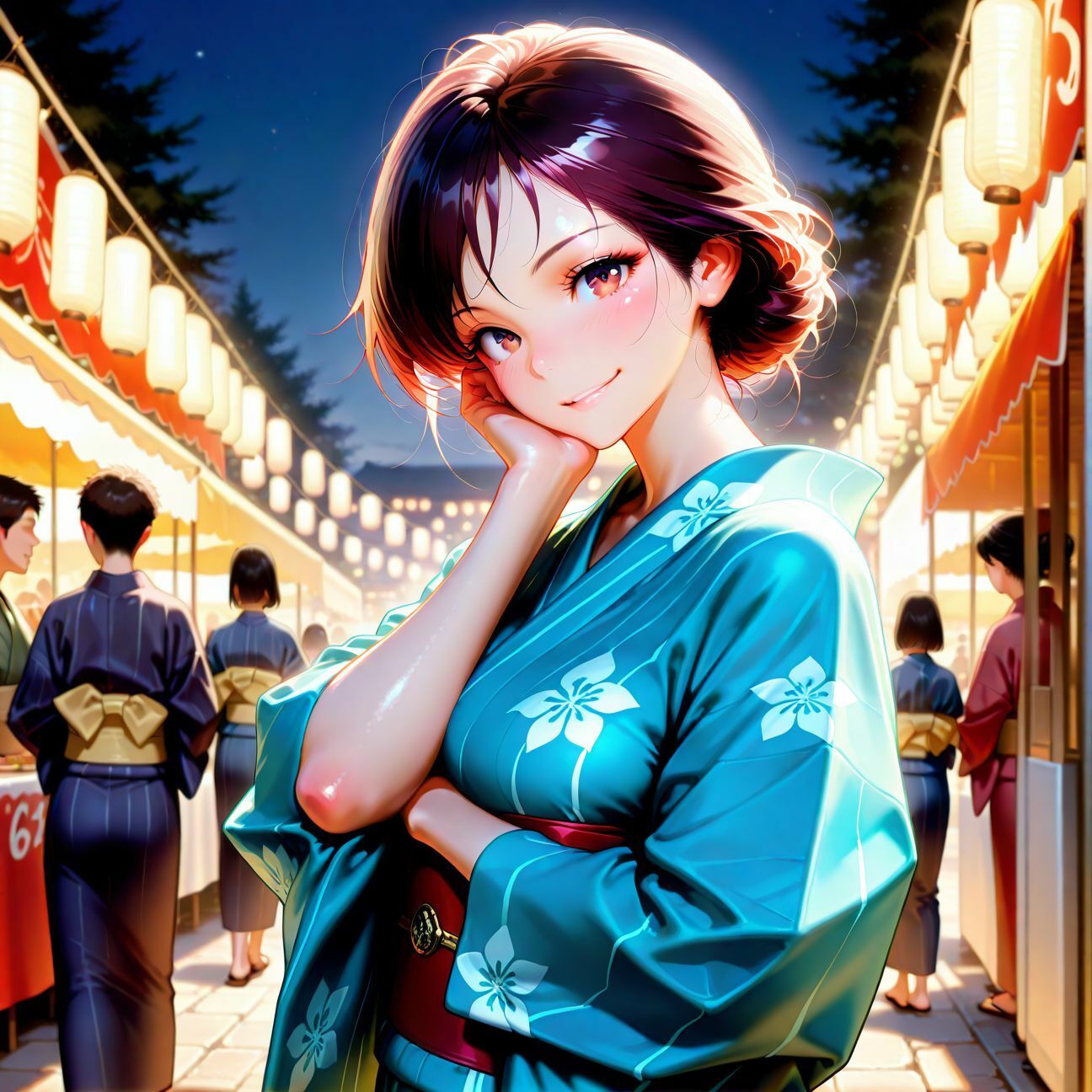 浴衣を脱がされた人妻の夜 - サンプル画像 1