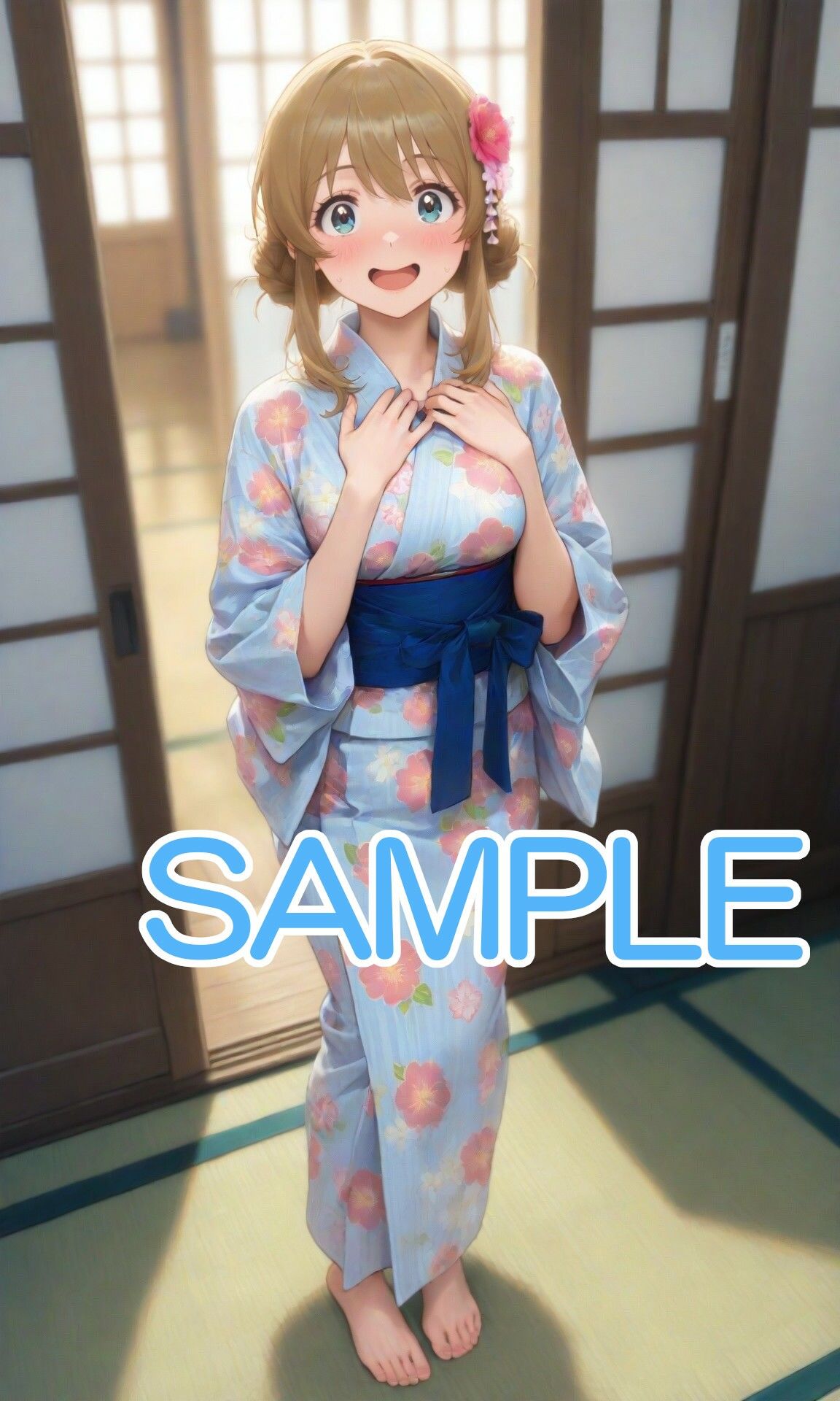 浴衣な女の子と和室で・・・ - サンプル画像 2