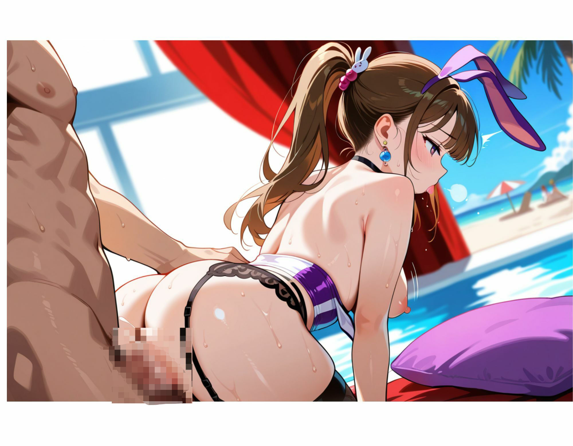 人妻性活  バニー編 - サンプル画像 9