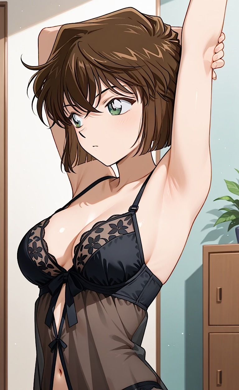 【コナ◯！灰原哀  盗撮  黒ランジェリー】「見たかったぜ・・シェリーのランジェリー・・」 - サンプル画像 9