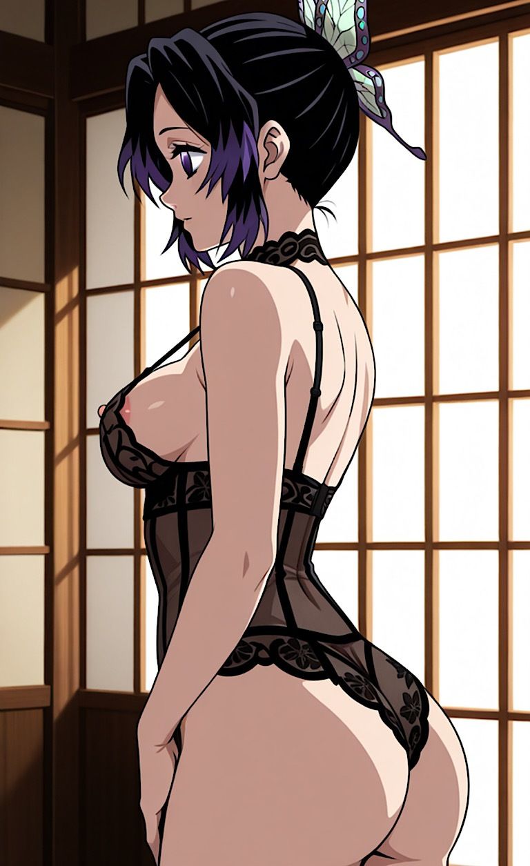 【黒下着柱  胡蝶し◯ぶ！】透けの呼吸  乳の型  乳の舞・戯れ！！ - サンプル画像 2