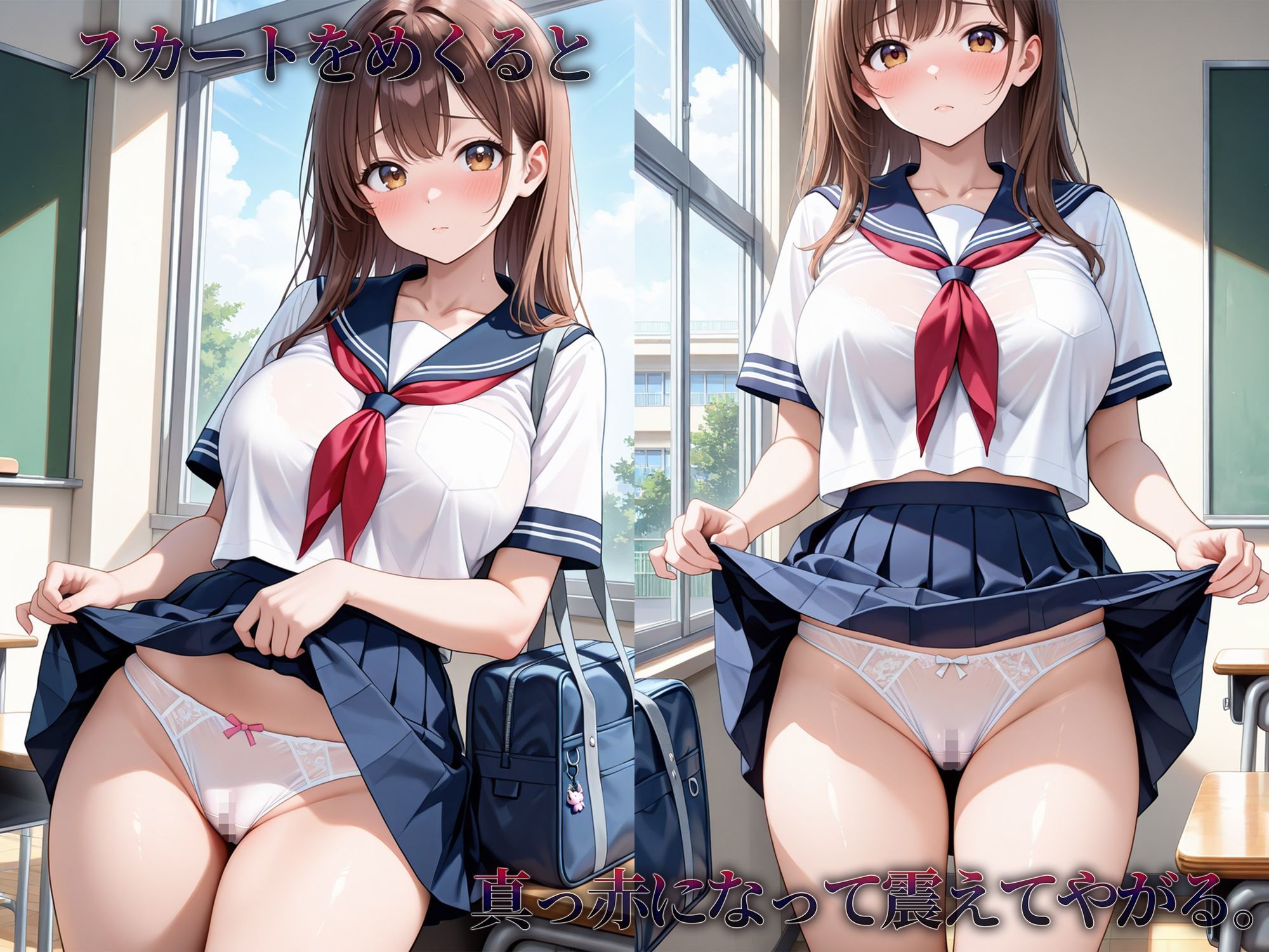 放課後の教室、突かれ続ける罰ゲーム - サンプル画像 3