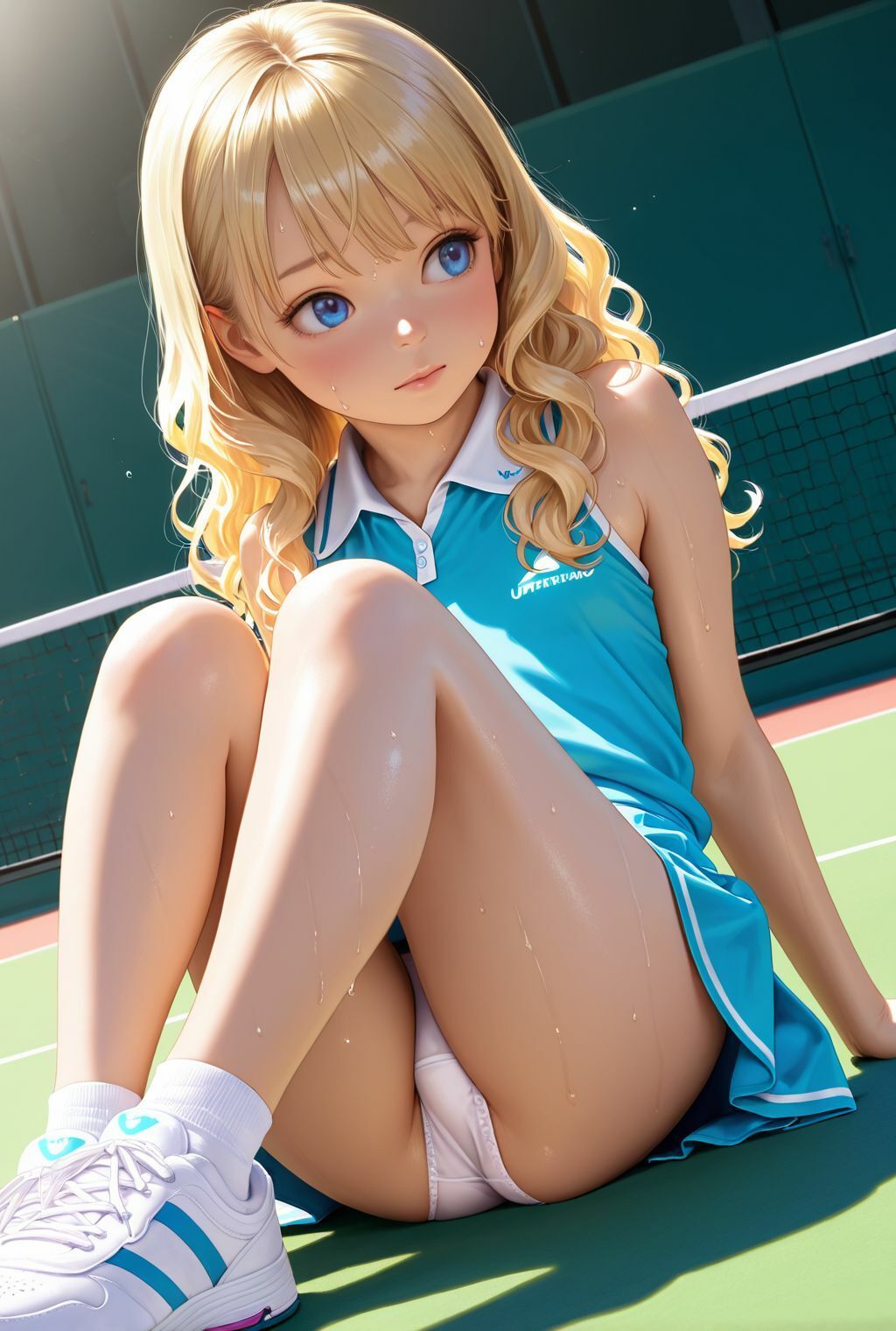 金髪テニス少女へ中出し性指導！ - サンプル画像 3