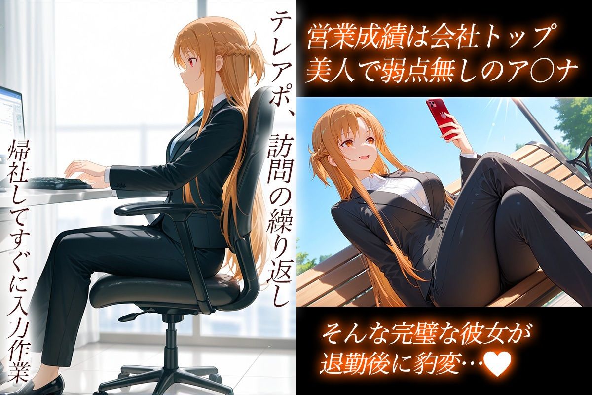 ヤリマン社員の残業後の秘密  ア〇ナ編 - サンプル画像 1