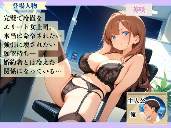 冷酷美人部長をニャーと鳴かせる、俺〜命令で快楽堕ち、屈辱の残業〜 - サンプル画像 1