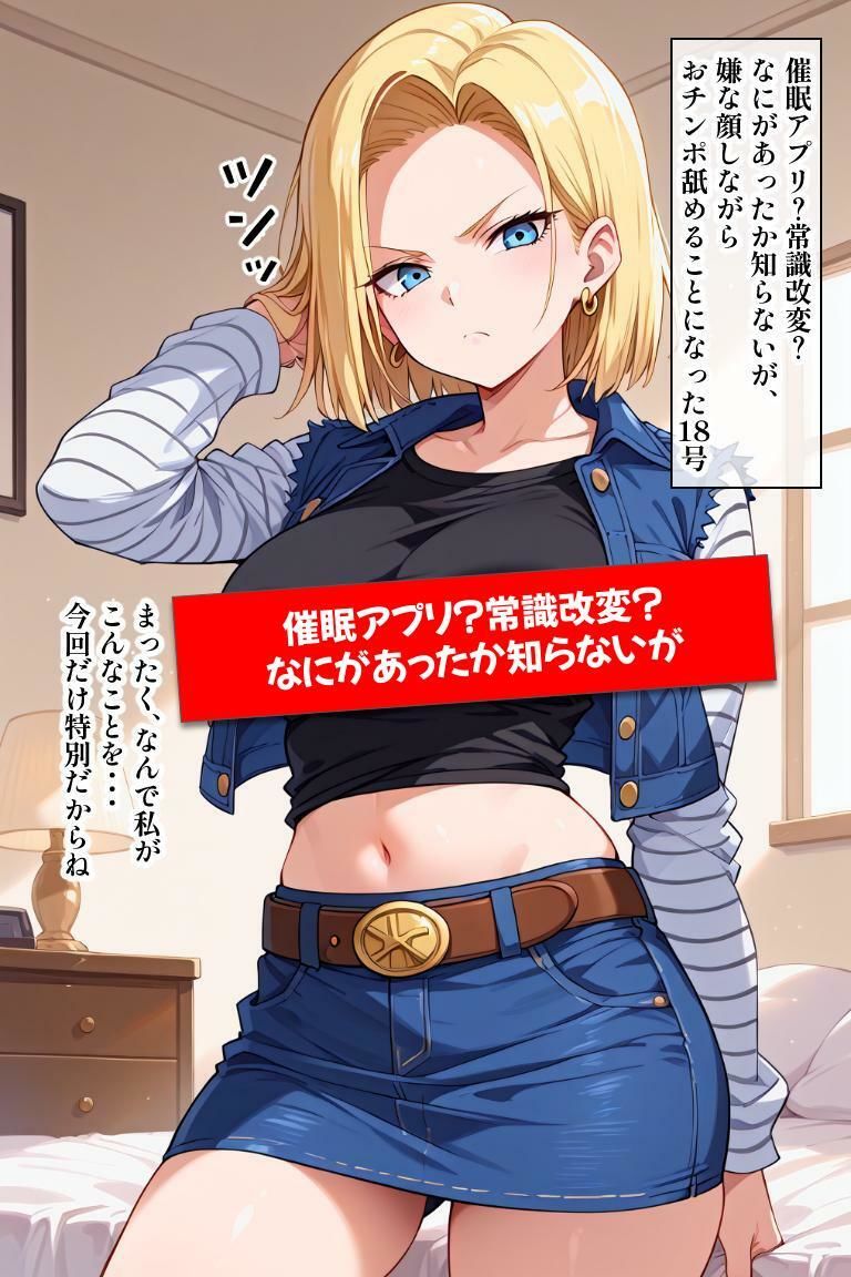 嫌な顔されながら18号におチンポ舐めてもらいたい - サンプル画像 1