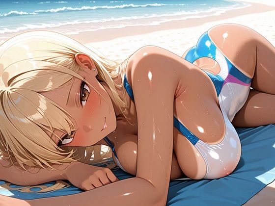 爆乳水着ギャルに中出し種付けしまくり - サンプル画像 1