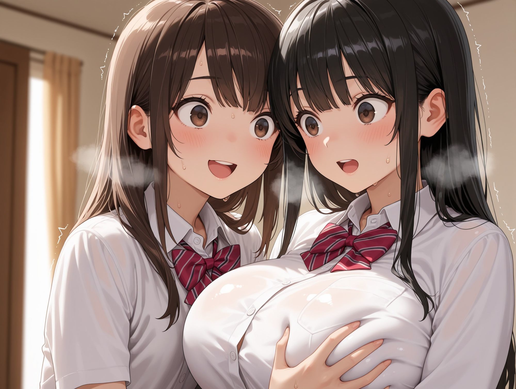 爆乳学園  淫乱彼女  むっちりスマイルえっち - サンプル画像 10