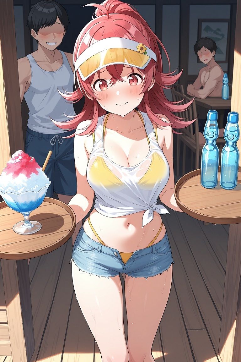 裏のお仕事がある海の家でバイトさせられることになったアイドル 小〇果穂編 - サンプル画像 1