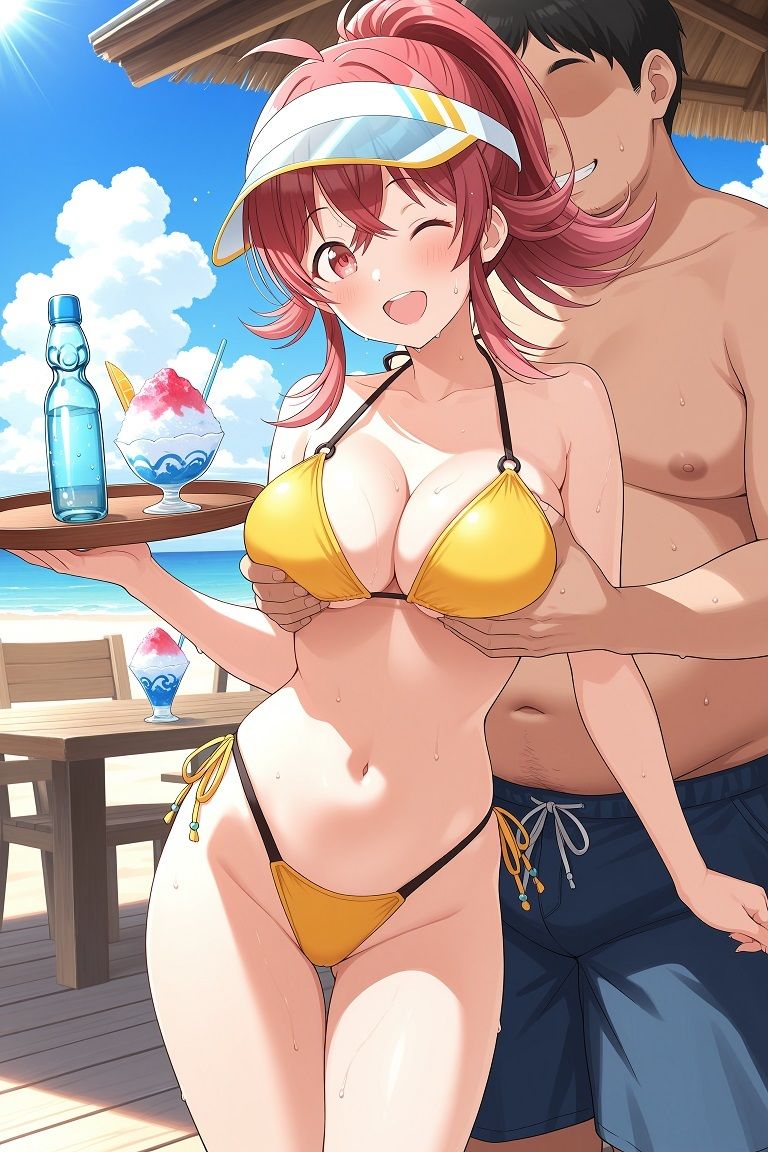 裏のお仕事がある海の家でバイトさせられることになったアイドル 小〇果穂編 - サンプル画像 5