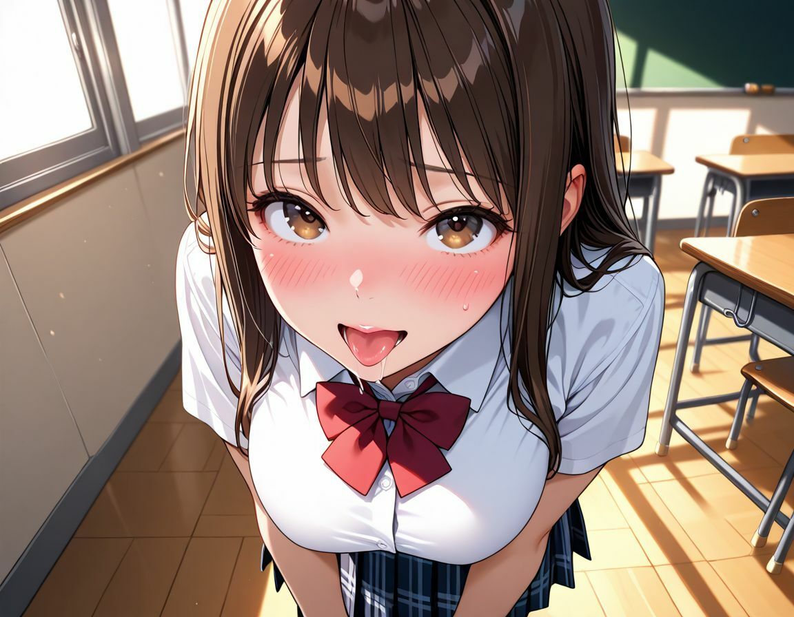 淫乱の女子校生彼女 - サンプル画像 1