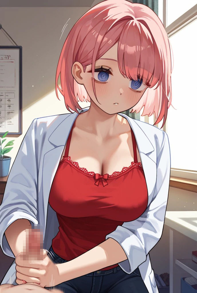 白衣×ダウナー系お姉さん - サンプル画像 1