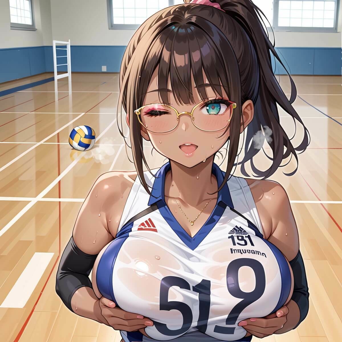 弱小ギャルバレー部の、秘密のえちえち特訓7！しっぽり210枚 - サンプル画像 2