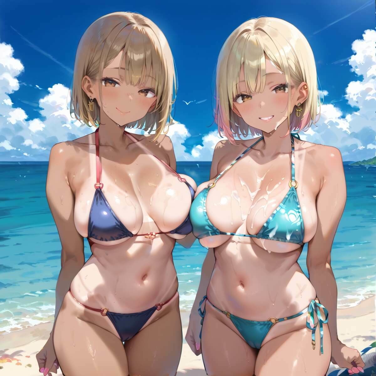 海でビキニギャルをナンパしてエッチ3・210枚 - サンプル画像 8