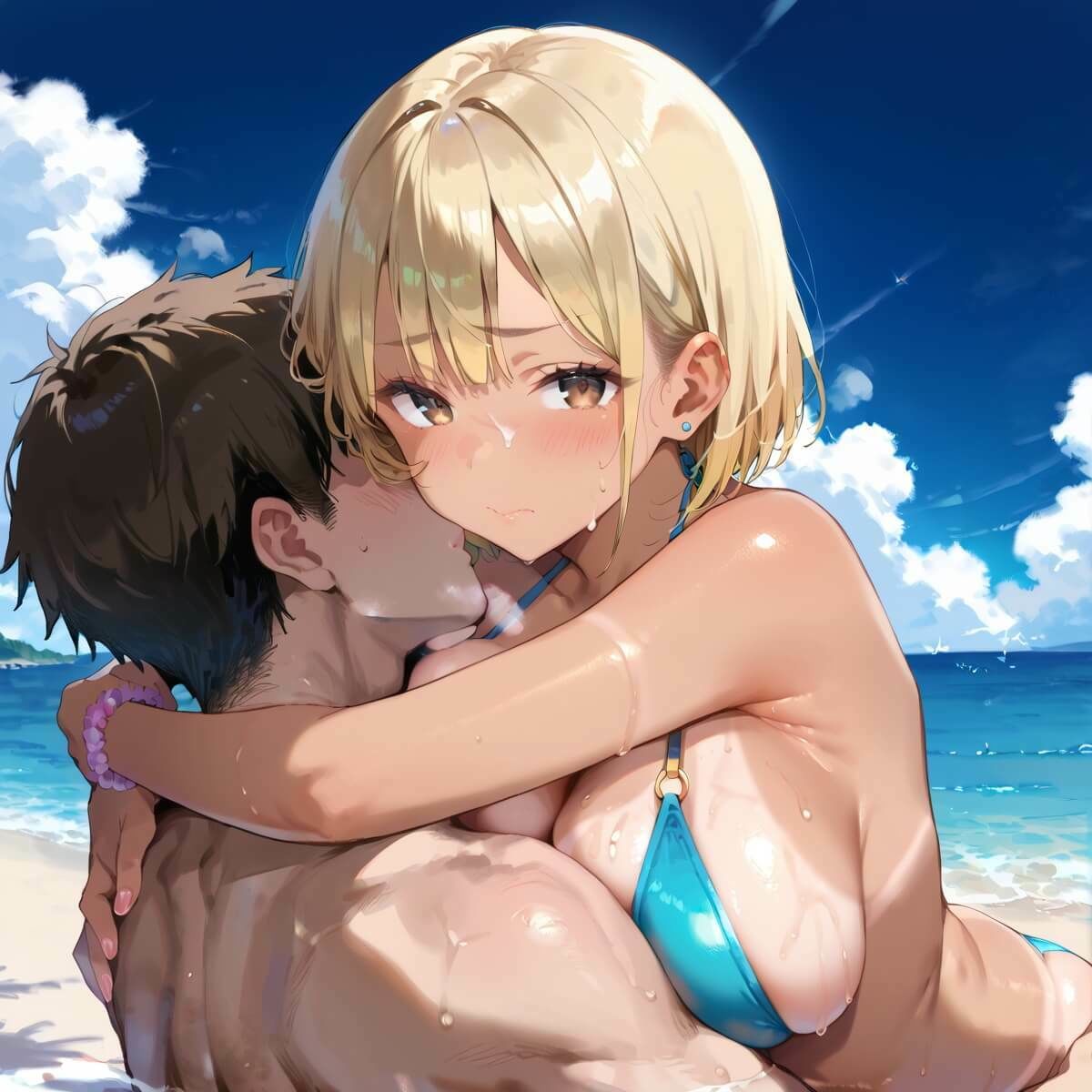 海でビキニギャルをナンパしてエッチ5・210枚 - サンプル画像 1