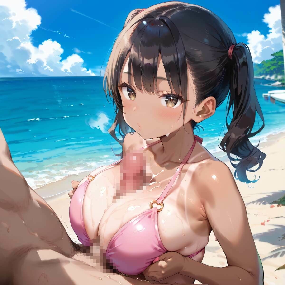 海でビキニギャルをナンパしてエッチ5・210枚 - サンプル画像 3