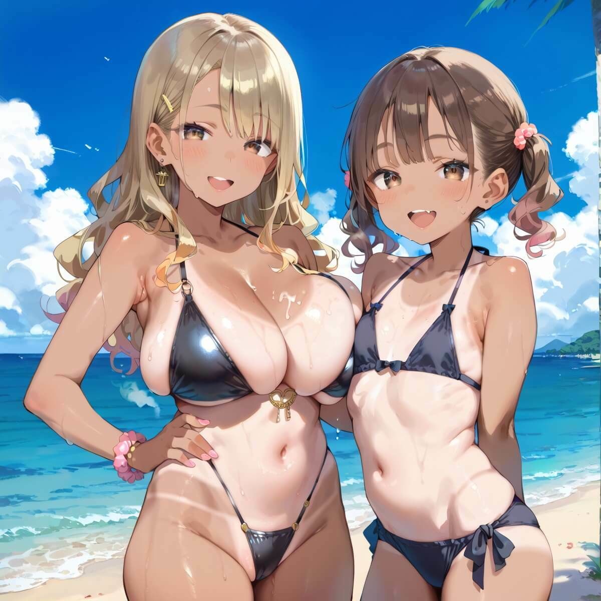 海でビキニギャルをナンパしてエッチ6・210枚 - サンプル画像 5