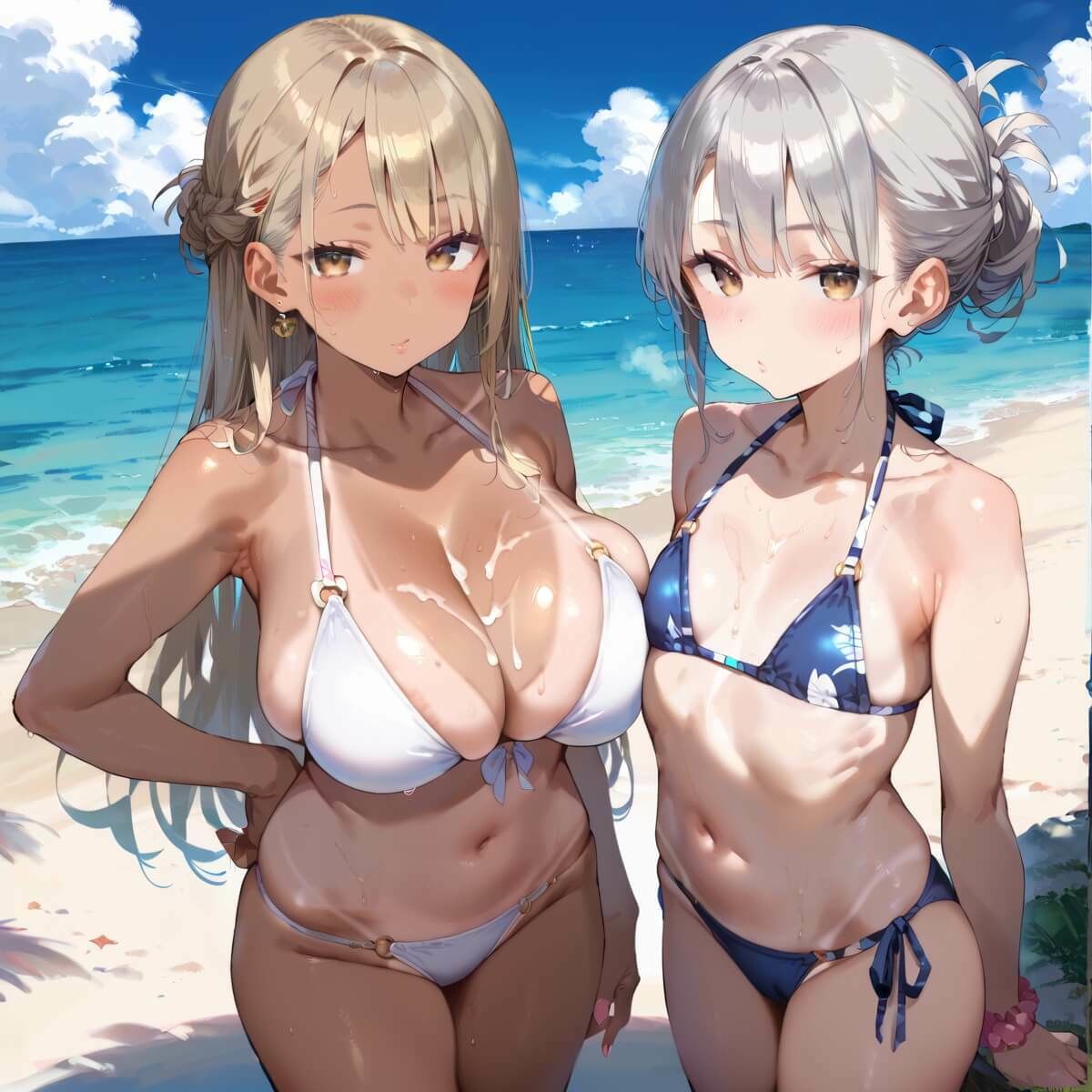 海でビキニギャルをナンパしてエッチ8・210枚 - サンプル画像 2